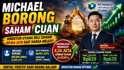 Terungkap Fakta Direktur Utama Borong Saham CUAN, Aksi Michael Tambah Kepemilikan Rp464 Juta