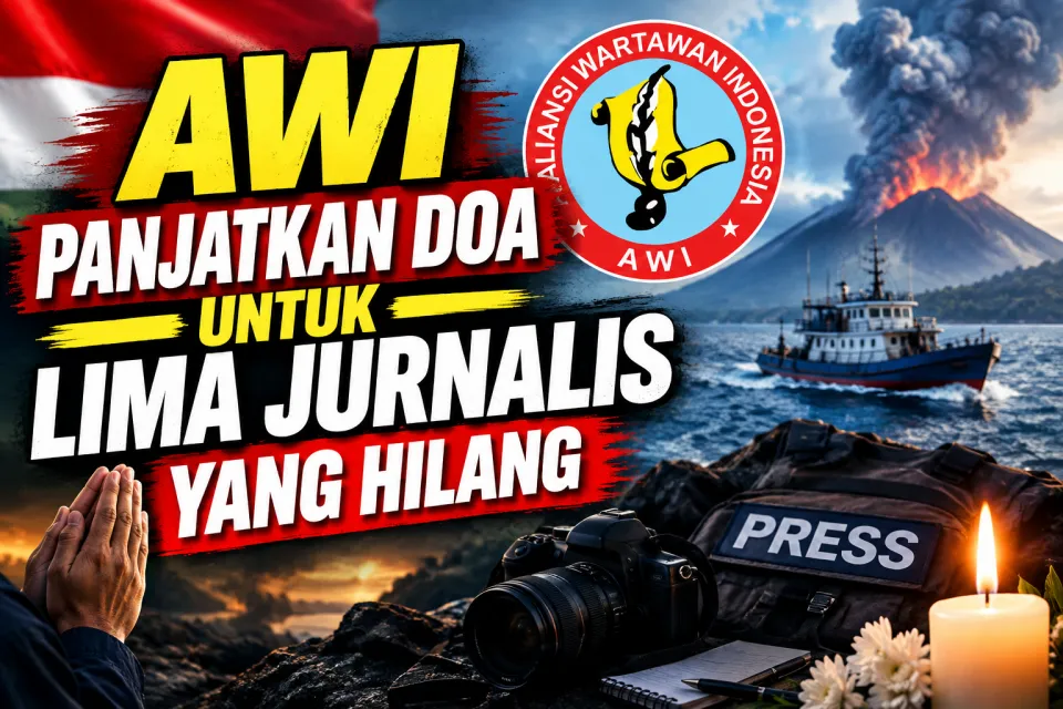 Terbaru, DPP AWI Panjatkan Doa untuk Lima Jurnalis yang Hilang Saat Memantau Erupsi Anak Gunung Krakatau