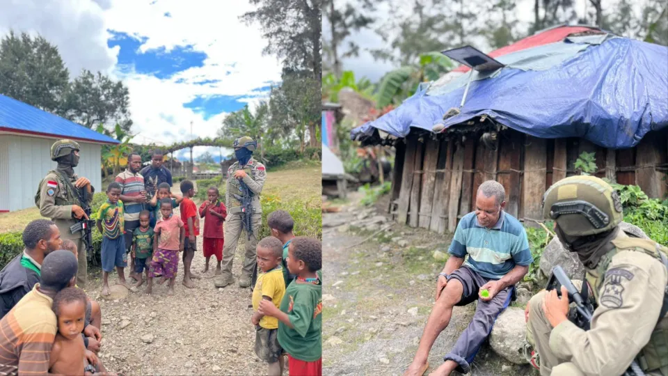 Patroli Humanis Ops Damai Cartenz di Sinak Perkuat Kedekatan Aparat dan Warga Papua