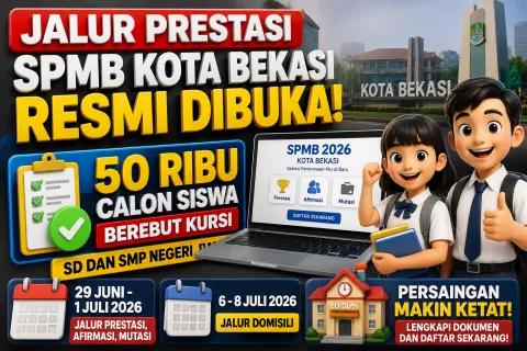 Jalur Prestasi SPMB Kota Bekasi Resmi Dibuka, 50 Ribu Calon Siswa Berebut Kursi SD dan SMP Negeri
