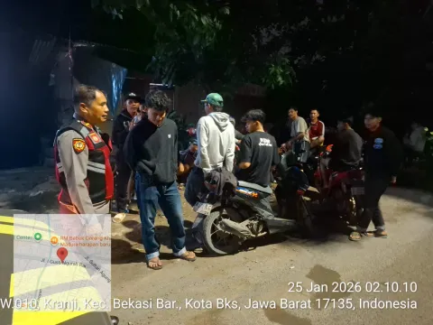 Patroli Tengah Malam Kapolsek Bekasi Barat, Sisir Titik Rawan Tawuran dan Balap Liar