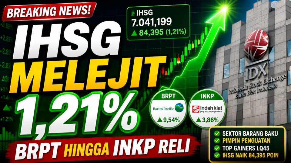 IHSG Melejit 1,21% Hari ini, Saham BRPT hingga INKP Pimpin Reli, Ini Rekomendasi Saham 4 Mei 2026