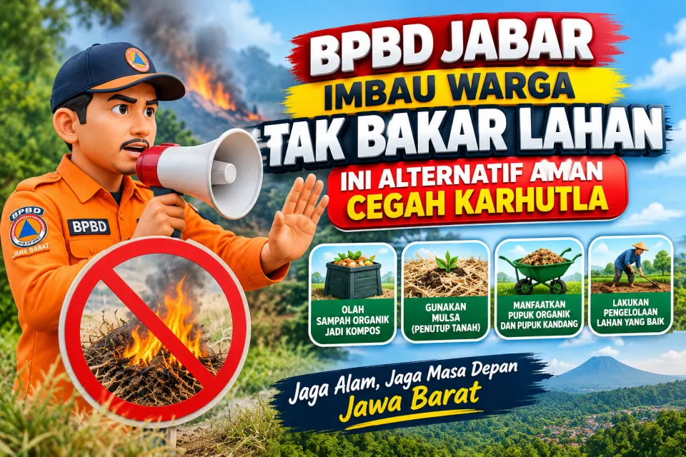 BPBD Jabar Imbau Warga Tak Bakar Lahan, Ini Alternatif Aman Cegah Karhutla