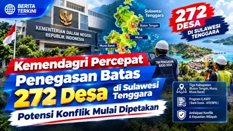 Kemendagri Percepat Penegasan Batas 272 Desa di Sulawesi Tenggara, Potensi Konflik Mulai Dipetakan
