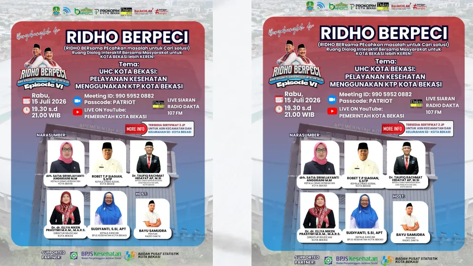 Hari Ini RIDHO BERPECI Episode VI Hadir Lagi! Warga Bekasi Bisa Curhat Soal BPJS dan Berobat Pakai KTP