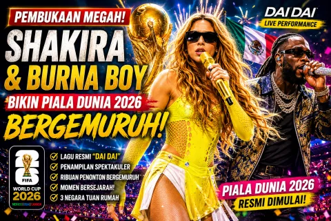 Piala Dunia 2026 Resmi Dimulai, Shakira dan Burna Boy Curi Perhatian Dunia