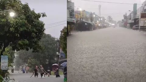 Bekasi Lumpuh Diterjang Banjir! Hujan Semalaman, Kali Meluap, Air Sebetis Masuk Rumah Warga