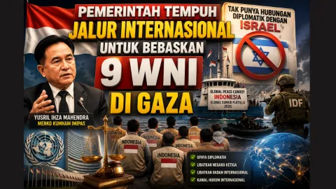 Terbaru Pemerintah Tempuh Jalur Internasional untuk Bebaskan 9 WNI di Gaza, Tak Punya Hubungan Diplomatik dengan Israel