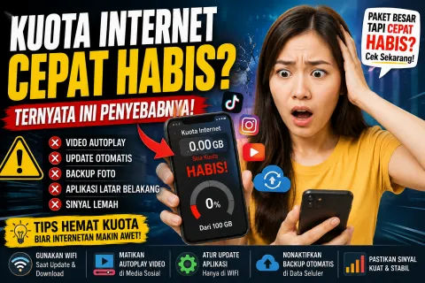 Terungkap Fakta Kuota Internet Cepat Habis, Ternyata Ini Penyebab Utama 