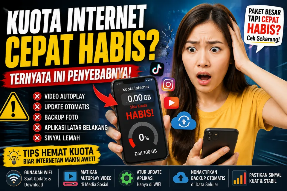 Terungkap Fakta Kuota Internet Cepat Habis, Ternyata Ini Penyebab Utama 