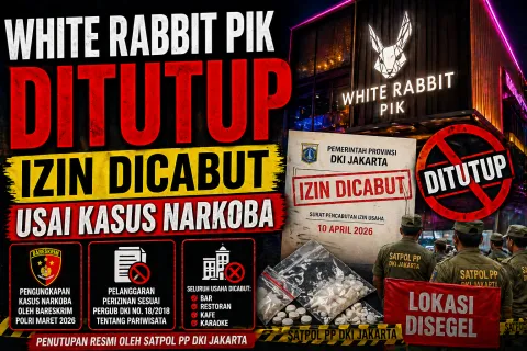Fakta Terbaru White Rabbit PIK Ditutup, Izin Dicabut Usai Kasus Narkoba Terungkap