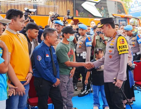 Kapolri Lepas 80 Bus Mudik Gratis 2026, 4.009 Pemudik Diberangkatkan