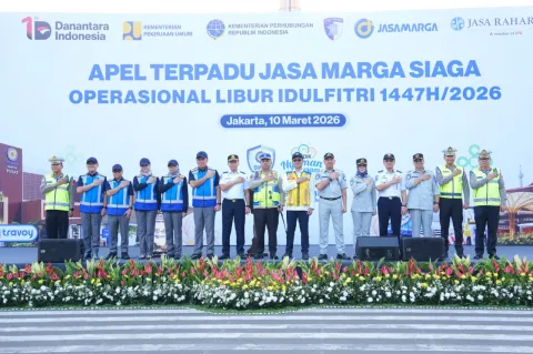 Kakorlantas Hadiri Apel Terpadu Jasa Marga Siaga Operasi Ketupat 2026, Sinergi Jadi Kunci Kelancaran Mudik