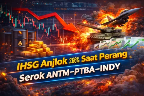IHSG Anjlok 2,66% Perang Memanas, Serok ANTM–PTBA–INDY Diborong! Ini Strategi Cuan di Tengah Gejolak