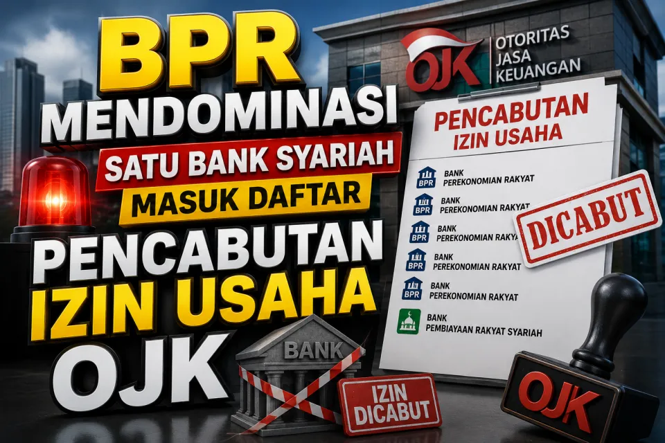 BPR Mendominasi, Satu Bank Syariah Masuk Daftar Pencabutan Izin Usaha OJK