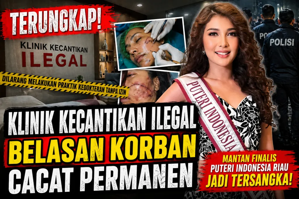 TERUNGKAP! Klinik Kecantikan Ilegal di Pekanbaru, Mantan Finalis Puteri Indonesia Riau Jadi Tersangka