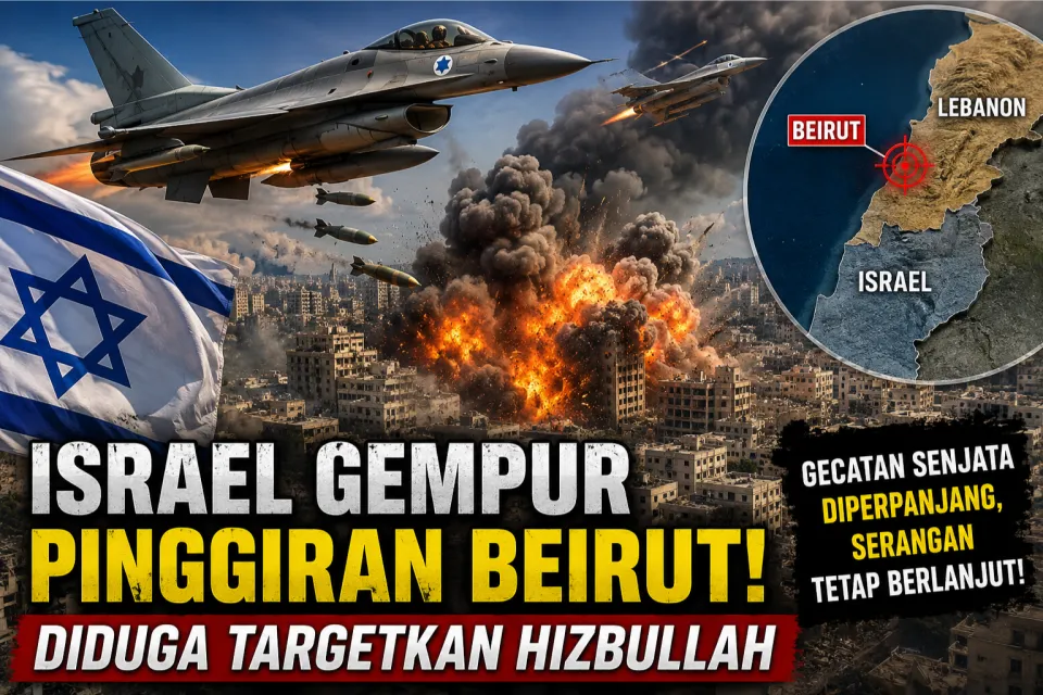 Israel Gempur Pinggiran Beirut di Tengah Gencatan Senjata, Ketegangan Lebanon–Hizbullah Kembali Memanas