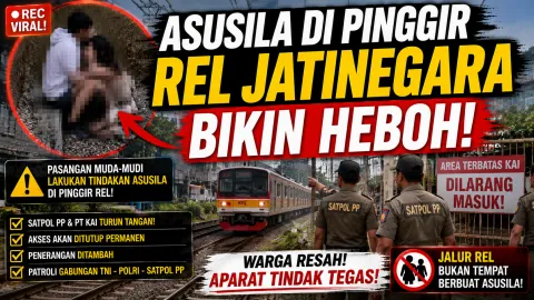 Viral Video Asusila di Pinggir Rel Jatinegara Bikin Heboh, Satpol PP dan PT KAI Langsung Bergerak Cepat