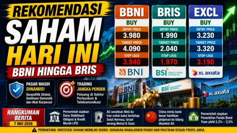 IHSG Dibayangi Geopolitik Global, BBNI hingga BRIS Jadi Rekomendasi Saham Hari Ini