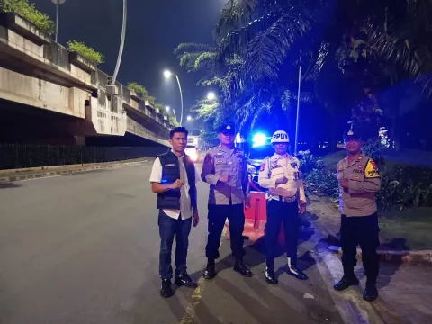 Polsek Medansatria Gelar Patroli Malam Akhir Pekan, Polisi Sisir Titik Rawan Cegah Kejahatan Jalanan