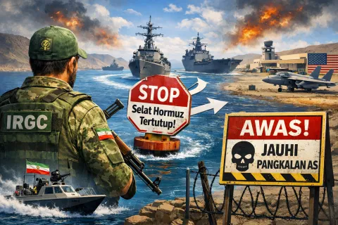 Selat Hormuz Ditutup Iran, Kapal Dibalik dan Ratusan Tanker Terjebak! Dunia Khawatir Krisis Energi Global Meledak