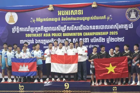Terbaru Tim Bulutangkis Polri Juara Umum SEA Police Badminton Championship 2026, Borong 4 Emas dan 2 Perak di Kamboja