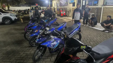 Brimob dan Satgas Anti Tawuran Sikat Balap Liar di Jaktim, 6 Motor Diamankan