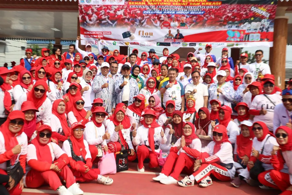 Semangat Hidup Sehat, KORMI Kota Bekasi Gelorakan Budaya Olahraga Masyarakat di Alun-Alun Kota Bekasi 