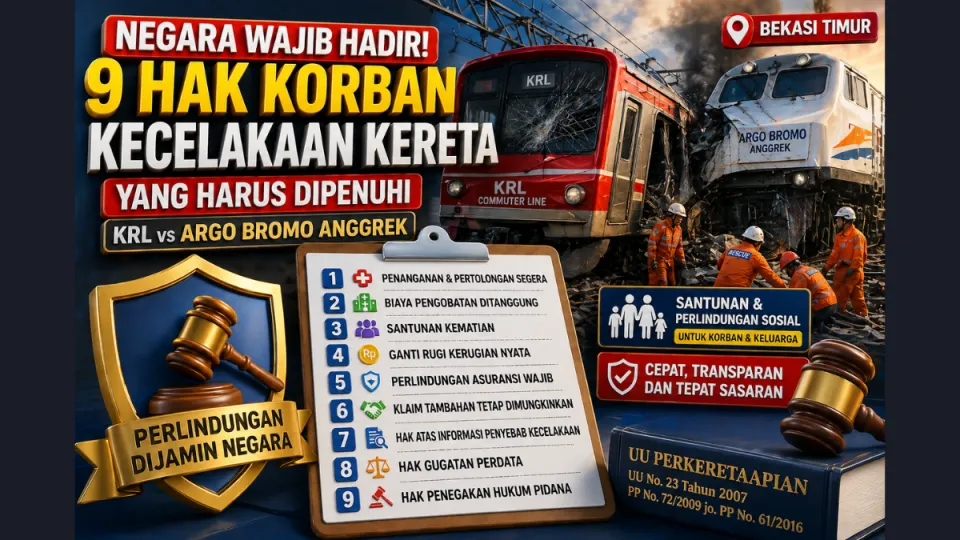 Negara Wajib Hadir! Ini 9 Hak Korban Kecelakaan KRL vs Argo Bromo di Bekasi Timur yang Harus Dipenuhi