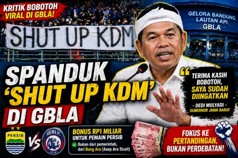 Fakta Terbaru Hari Ini: Spanduk ‘Shut Up KDM’ di GBLA Jadi Sorotan, Respons Dedi Mulyadi dan Polemik Bonus Persib Terungkap