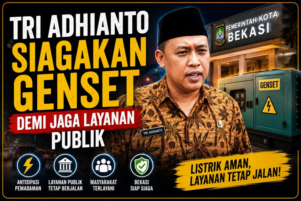 Listrik Padam di Bekasi, Wali Kota Turun Tangan! Tri Adhianto Siagakan Genset demi Jaga Layanan Publik
