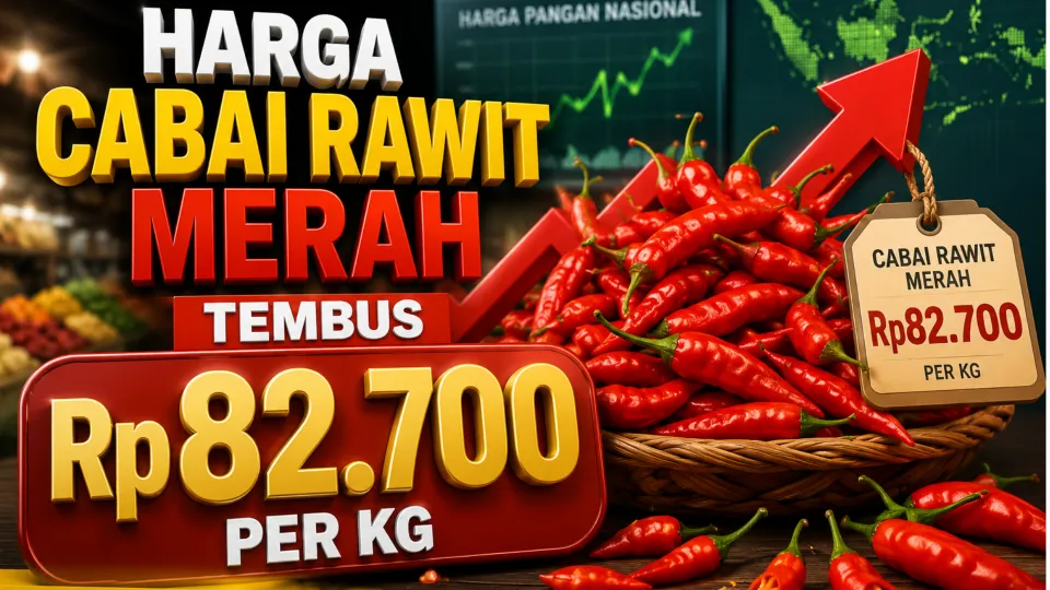 Harga Cabai Rawit Merah Tembus Rp82.700 per Kg, PIHPS Catat Harga Pangan Nasional