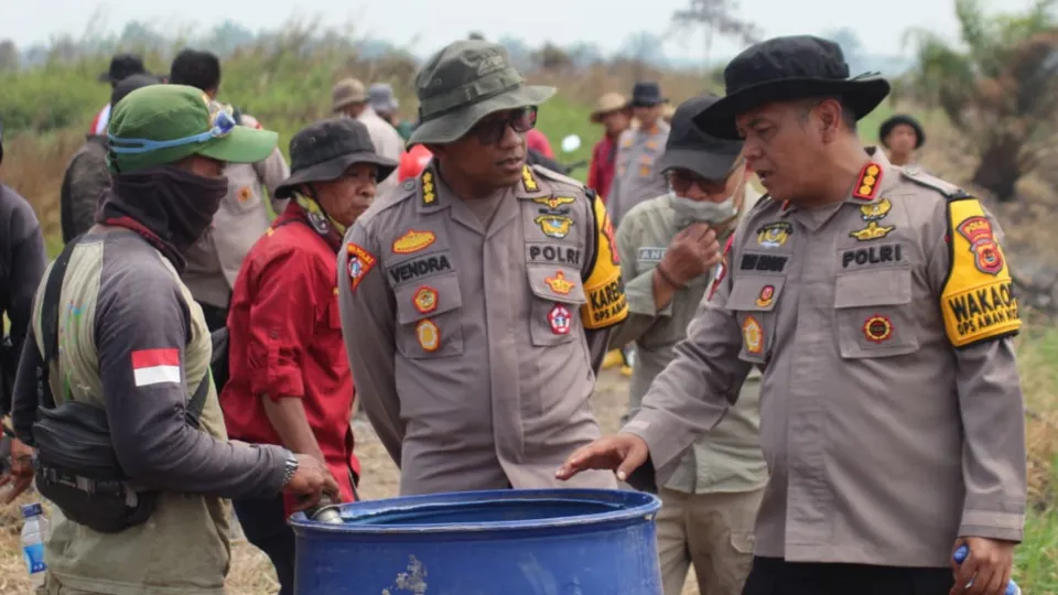 20 Hektare Lahan Terbakar di Muaro Jambi, Polda Turunkan Tim dan Uji Cairan Pemadam Khusus Gambut