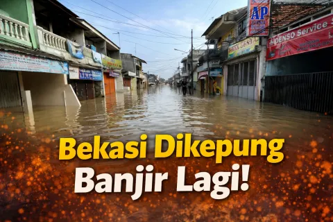 Bekasi Dikepung Banjir Lagi! Dua Jam Hujan, Rawalumbu Lumpuh Sampai Kapan Warga Jadi Korban?
