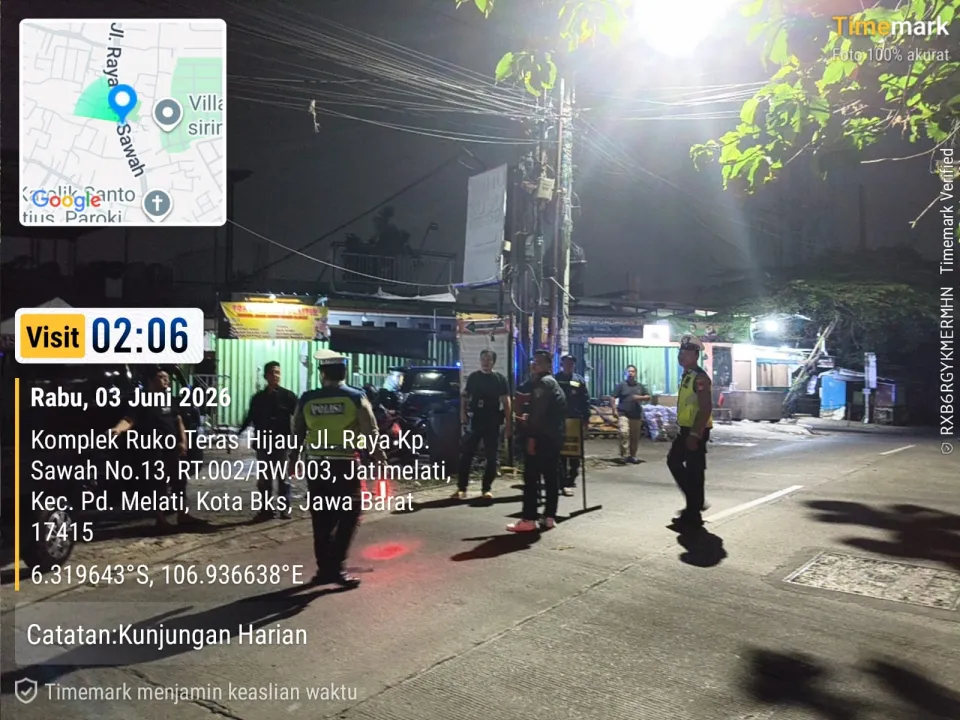 Polisi Sisir Kawasan Rawan Begal di Pondok Melati, Pengendara Diperiksa Satu per Satu