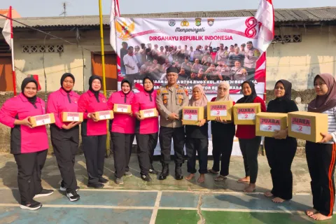 Semarak HUT Kemerdekaan RI ke-81, Polsek Bekasi Barat Gelar Lomba Bersama Warga Kranji