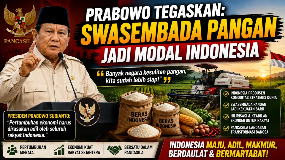 Prabowo Update Pertumbuhan Ekonomi Belum Dinikmati Merata, Tegaskan Pancasila Jadi Kunci Transformasi Indonesia