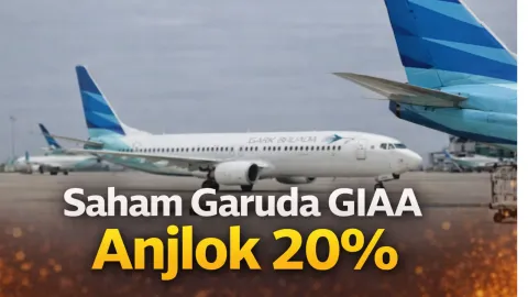 Saham Garuda GIAA Anjlok 20 Persen dalam Sebulan, Suntikan Anggaran Danantara Tak Mengubah Dasar Fundamental