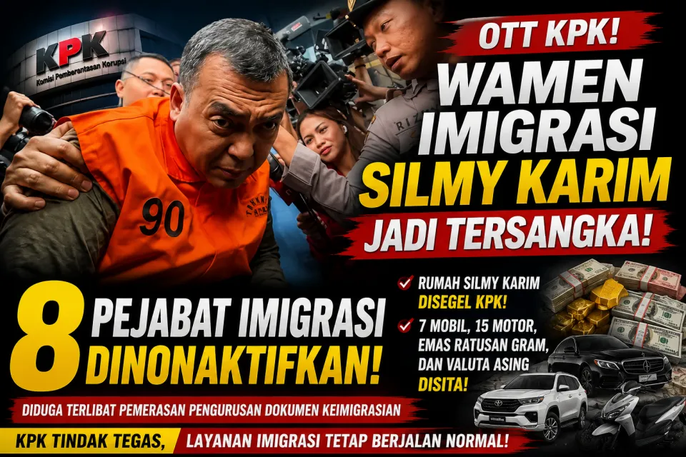 KPK Tetapkan Wamen Imipas Silmy Karim Tersangka, Rumah Disegel dan 8 Pejabat Imigrasi Dinonaktifkan
