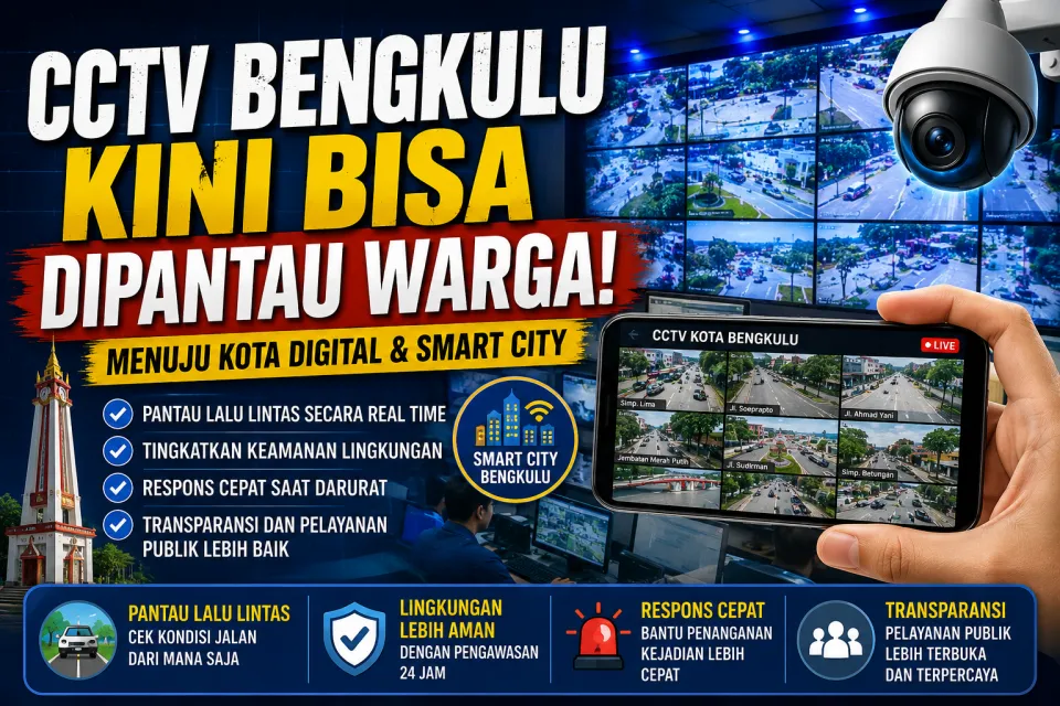 CCTV Bengkulu Kini Bisa Dipantau Warga, Fakta Pemkot Percepat Transformasi Smart City Digital