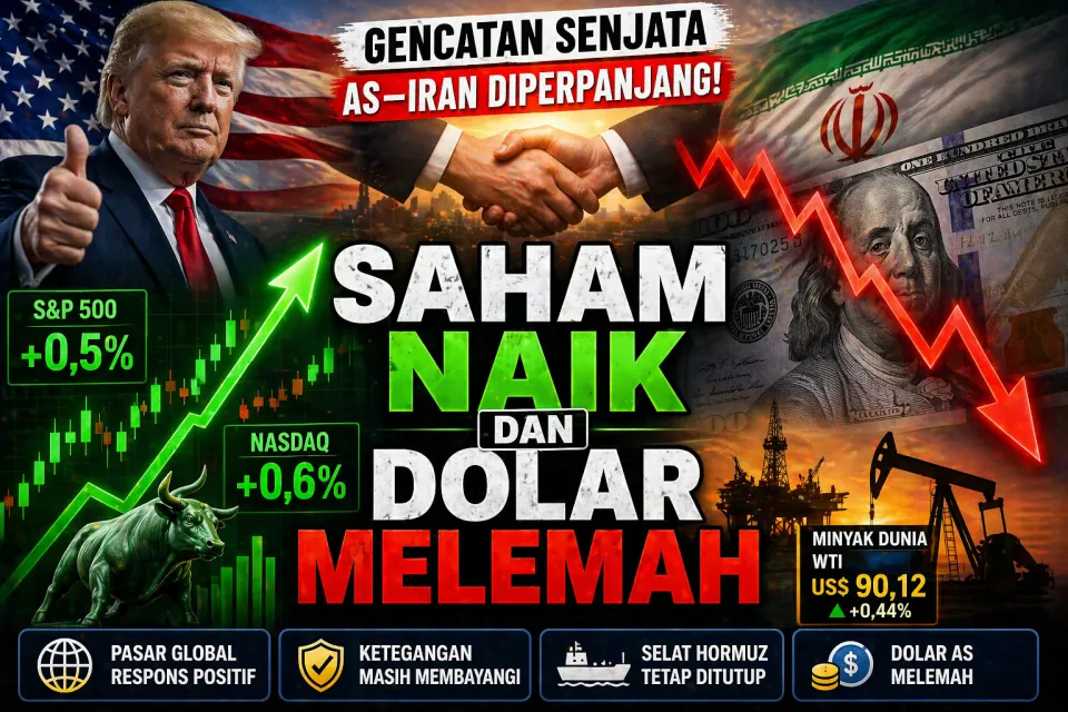 7 Fakta Terbaru Dunia Hari Ini: Gencatan Senjata AS–Iran Terjadi, Saham Menguat dan Dolar AS Melemah