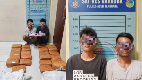 Di Tengah Pemulihan Pascabanjir, Polres Aceh Tenggara Gagalkan Penyelundupan 50,7 Kg Ganja