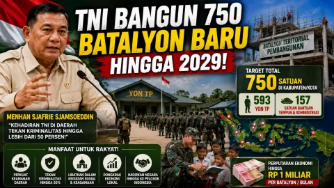 TNI Bangun 750 Batalyon Baru hingga 2029, Kriminalitas Ditarget Turun dan Ekonomi Daerah Bergerak