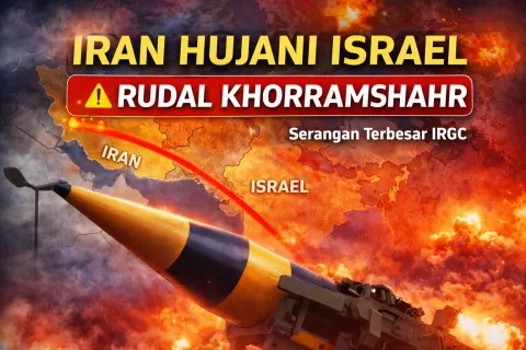 Perang Timur Tengah Memanas! Iran Hujani Israel dengan Rudal Khorramshahr, Targetkan Pangkalan AS dan Raksasa Teknologi Dunia