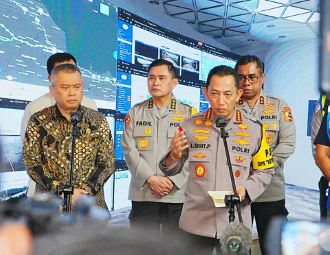 Terpantau Langsung! Kapolri Ungkap Sisa Arus Balik 2,5 Juta Kendaraan