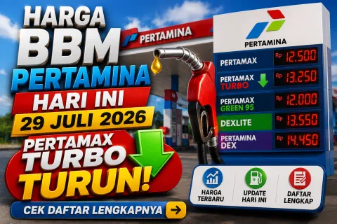 Harga BBM Pertamina Hari Ini 29 Juli 2026: Pertamax Turbo Turun, Cek Daftar Lengkapnya