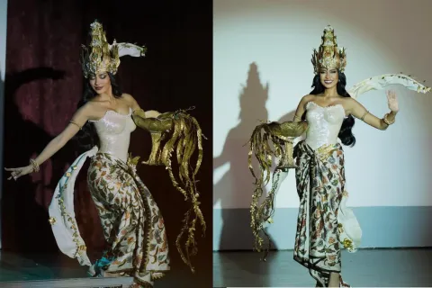 Agnes Rahajeng Siap Harumkan Indonesia, Intip National Costume Mewah Bertema Dewi Sri