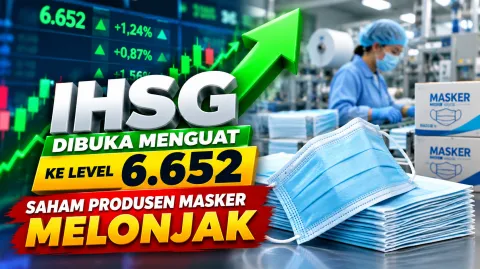 Hari Ini IHSG Dibuka Menguat ke Level 6.652, Saham Produsen Masker Melonjak