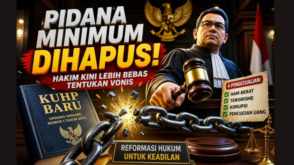Terbaru Reformasi Hukum Besar! KUHP Baru Hapus Pidana Minimum Khusus, Hakim Kini Lebih Bebas Tentukan Vonis