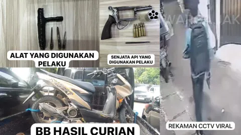 Viral Curanmor di Jakbar, Dua Remaja Dibekuk Polda Metro Jaya, Senpi Rakitan Ikut Disita